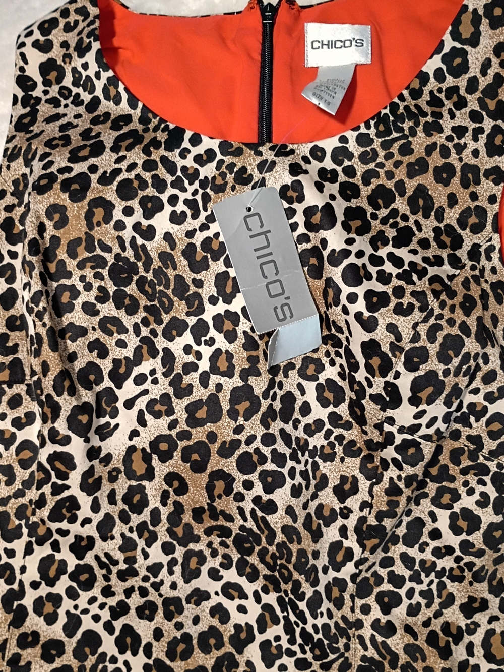Chico's Woman One-Piece Leopard Print Dress NWT